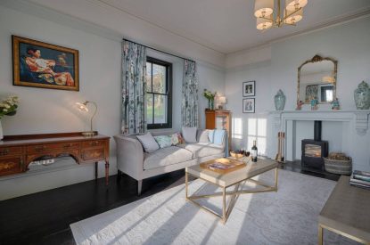 The sitting room at Bracken Grange, Ceredigion