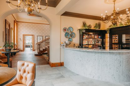 The cocktail bar at Stoke Hall, Nottinghamshire