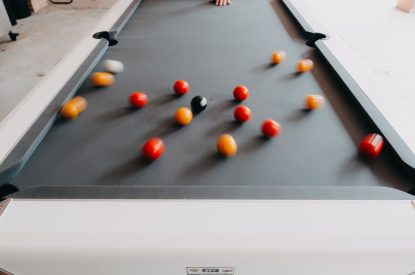 The games room at Stoke Hall, Nottinghamshire