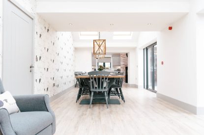 The dining room at Malbank Barn, Cheshire