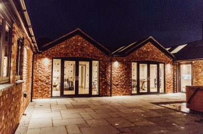 The courtyard at Malbank Barn, Cheshire