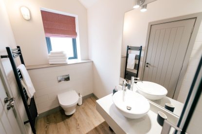 A shower room at Malbank Barn, Cheshire