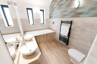 A bathroom at Malbank Barn, Cheshire