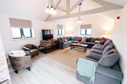 The living room at Malbank Barn, Cheshire