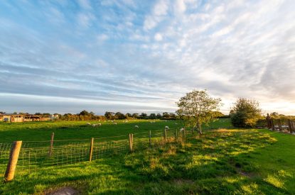 Countryside views at Malbank Barn, Cheshire