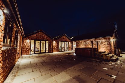 The courtyard at Malbank Barn, Cheshire