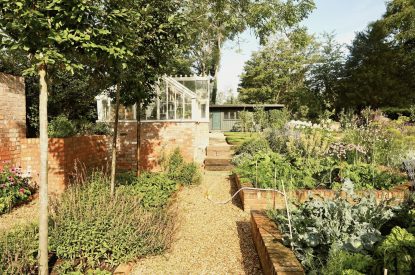 The walled garden at Fox Hallow, Cheshire