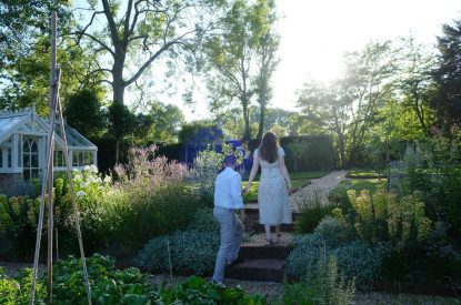 The walled garden at Fox Hallow, Cheshire