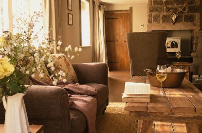 The living room at Fox Hallow, Cheshire
