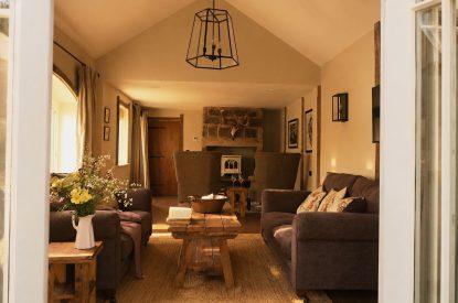 The living room at Fox Hallow, Cheshire