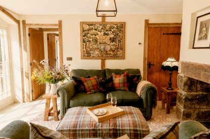 The living room at Fox Hallow, Cheshire