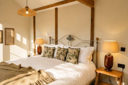 A super-king-size bedroom at Fox Hallow, Cheshire