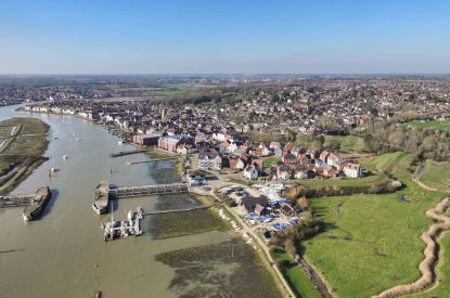 The riverside near The Wivenhoe Hideaway, Essex