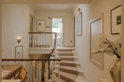 The staircase at Isla Farmhouse, Perthshire
