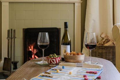 The sitting room at Isla Farmhouse, Perthshire