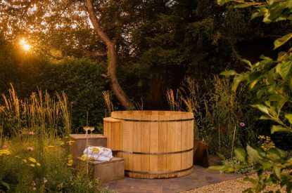 The hot tub at Fox Hallow, Cheshire