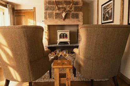 The living room at Fox Hallow, Cheshire