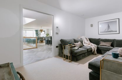 The sitting room at Mount's Bay House, Cornwall