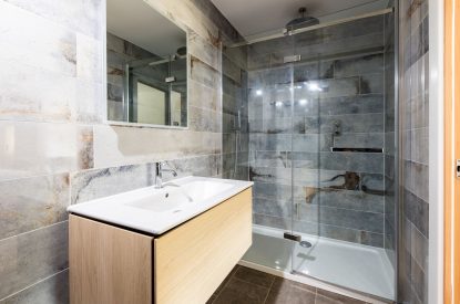 A en-suite shower room at Mount's Bay House, Cornwall