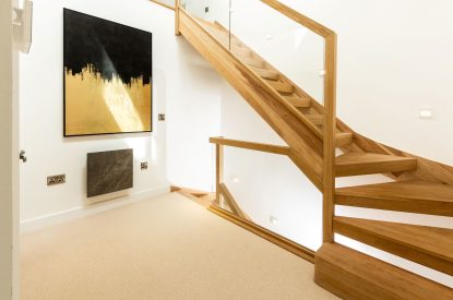 The staircase at Mount's Bay House, Cornwall