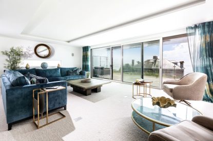 The living room at Mount's Bay House, Cornwall