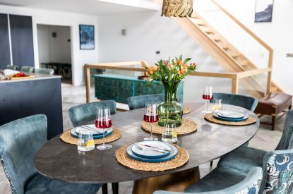 The dining area at Mount's Bay House, Cornwall