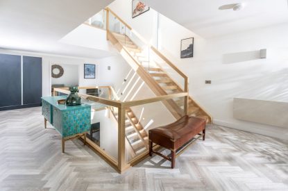 The staircase at Mount's Bay House, Cornwall