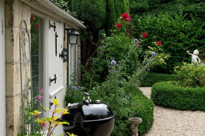 The BBQ in the private garden at Wild Rose Cottage, Cotswolds