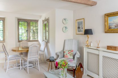 The reception room at Wild Rose Cottage, Cotswolds