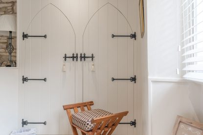 The wardrobe in the queen bedroom at Wild Rose Cottage, Cotswolds