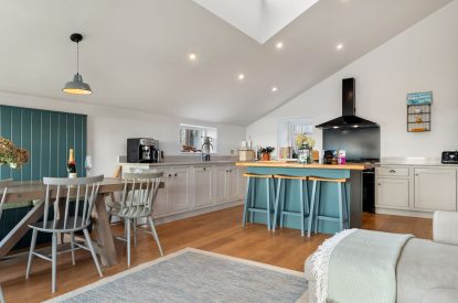 The kitchen diner at Channel View, Oxwich