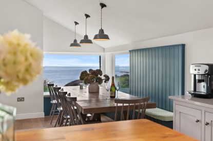 The kitchen diner at Channel View, Oxwich