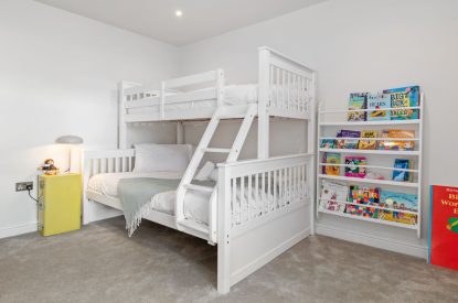 A bunk bedroom at Channel View, Oxwich
