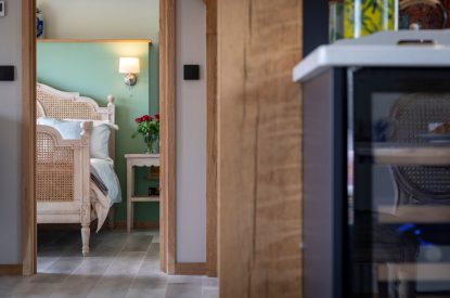 View to a bedroom at The Lodge at Leigh, Dorset
