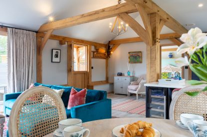 The dining area at The Lodge at Leigh, Dorset