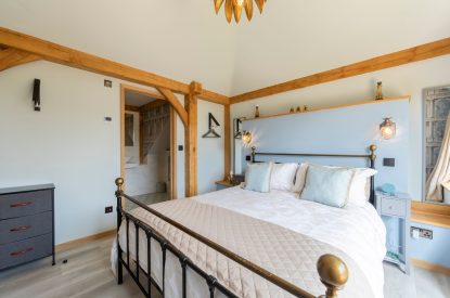 King size bedroom at The Lodge at Leigh, Dorset