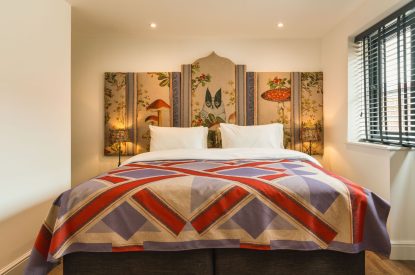 A super king size bedroom at Clay Hill House, Chapmanslade, Wiltshire