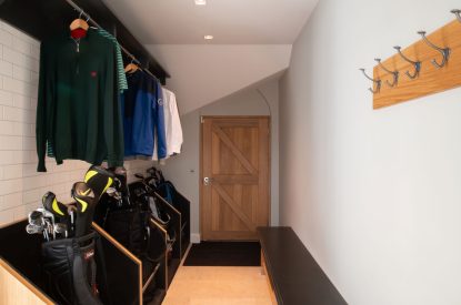 The cloakroom at Muirfield Green, East Lothian
