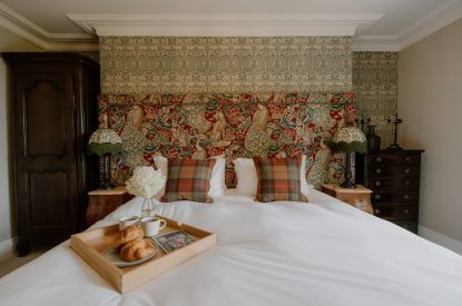 A super king sized bedroom at Cheshire Manor, Bickerton