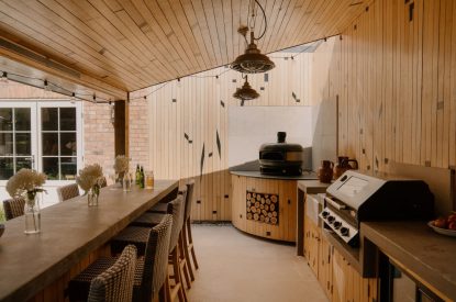The outdoor kitchen at Cheshire Manor, Bickerton