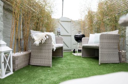 Outdoor seating at Driftwood House, Dorset