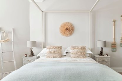 A king size bedroom at Driftwood House, Dorset