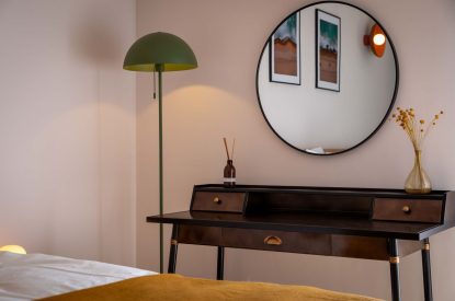 A bedroom at Woodlark, Devon