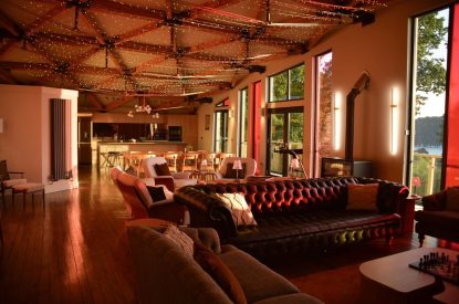 The open plan living room at Silver Crescent House, Lake District