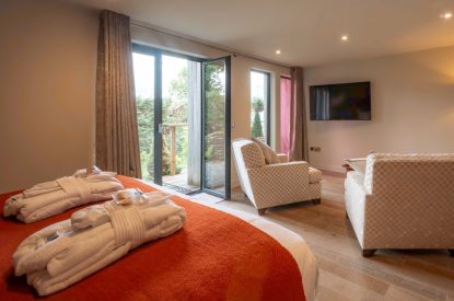 A super king-size bedroom at Silver Crescent House, Lake District