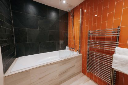 A bathroom at Silver Crescent House, Lake District