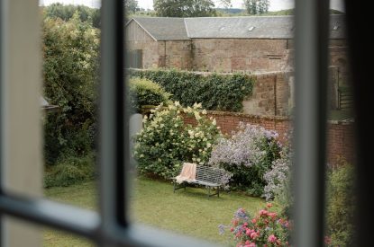 Garden views at Isla Farmhouse, Perthshire
