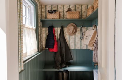 The boot room at Isla Farmhouse, Perthshire