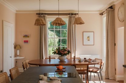 The dining room at Isla Farmhouse, Perthshire