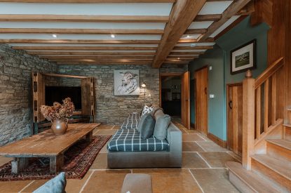 The TV lounge at The Mill Courtyard, Herefordshire